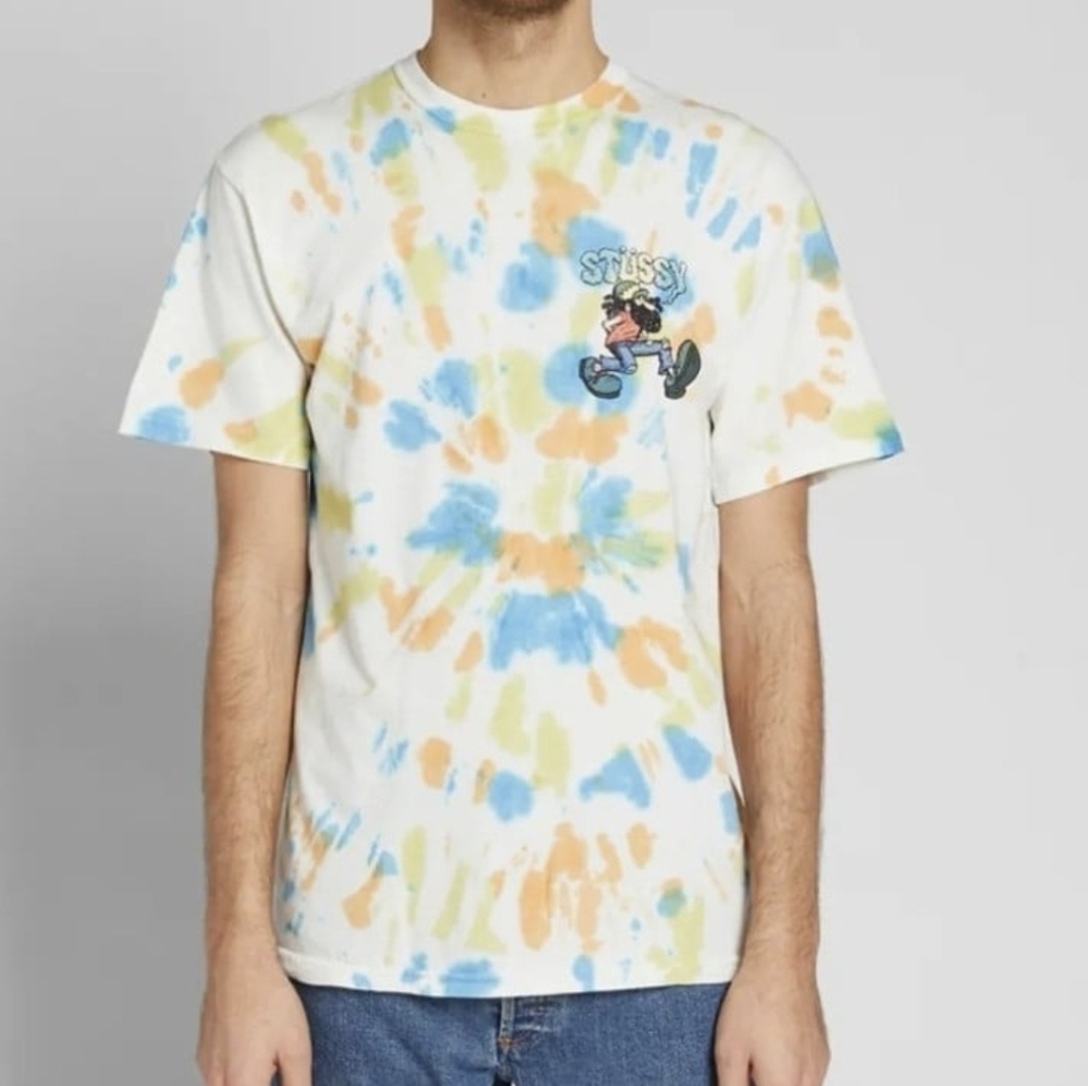 Stussy Mr. Natty Tee in White & Blue. - Picture 7 of 12